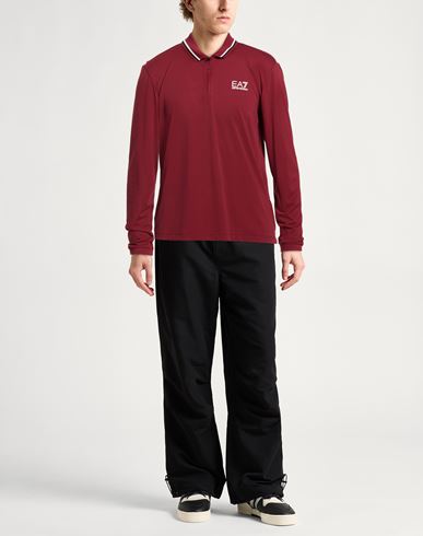 Man Polo shirt Brick Size L Polyamide, Elastane