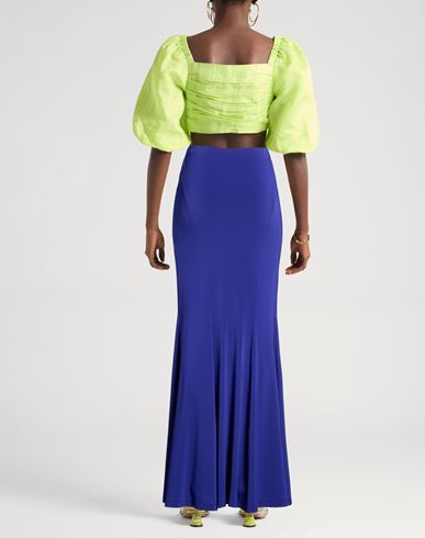 Woman Maxi skirt Bright blue Size 16 Viscose, Elastane