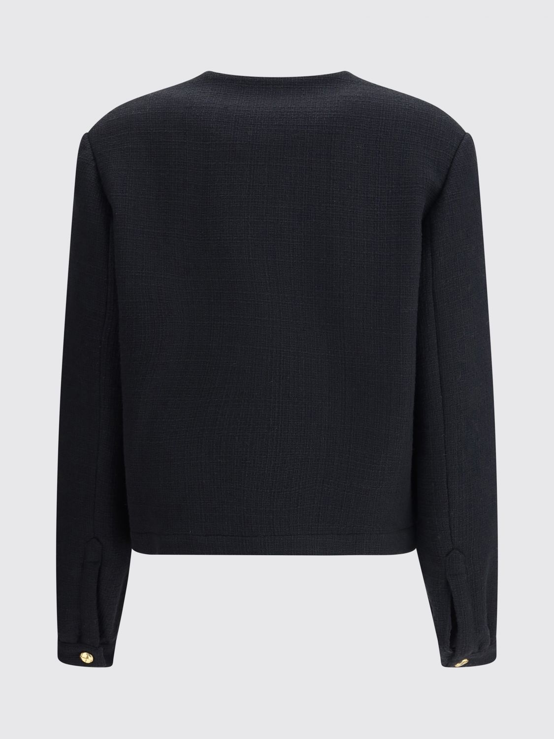 Cropped Cotton Bolero With Golden Buttons