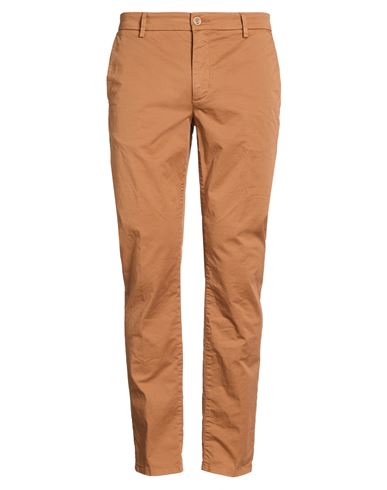 Man Pants Brown Size 40 Cotton, Elastane