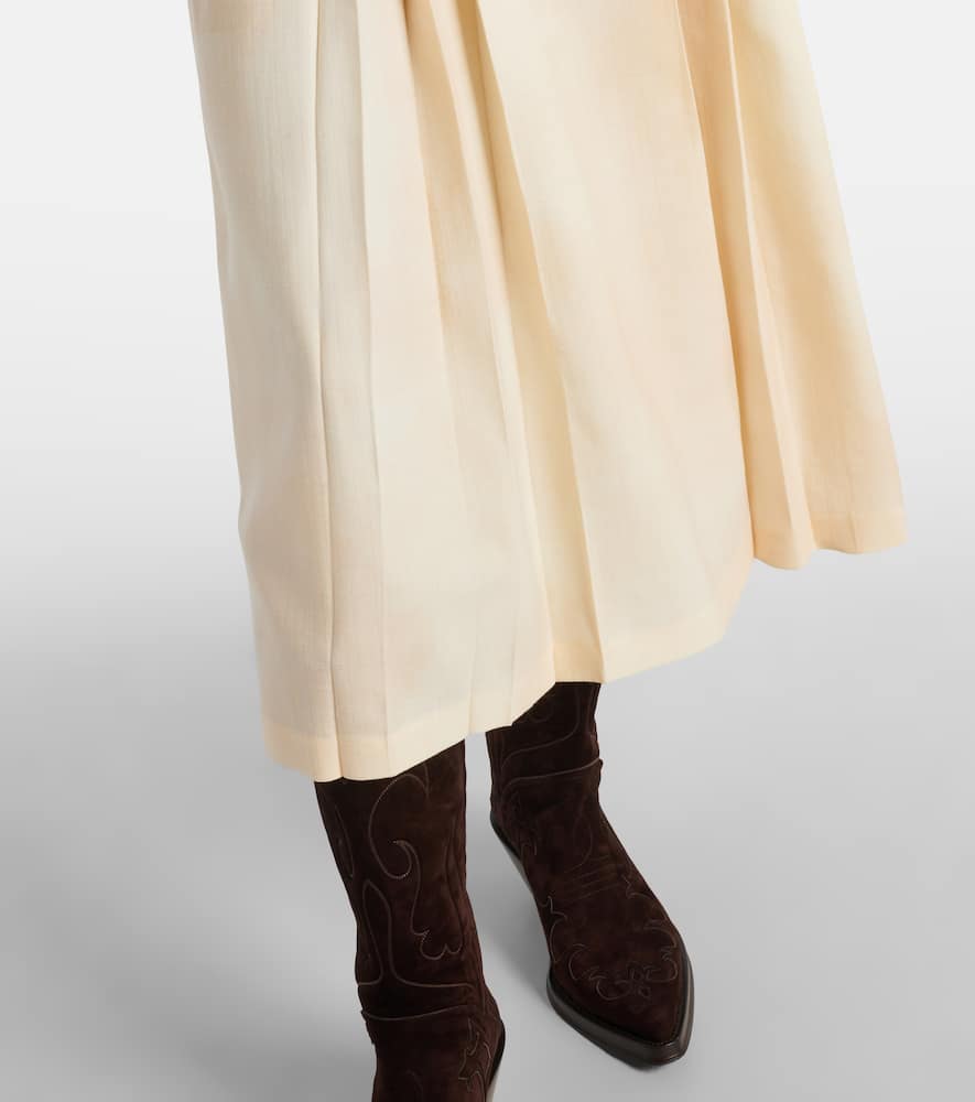 Lerna virgin wool midi skirt