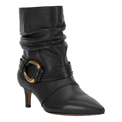 Kirpa Ornamented Leather/Suede Slouchy Bootie - Burnt Sugar
