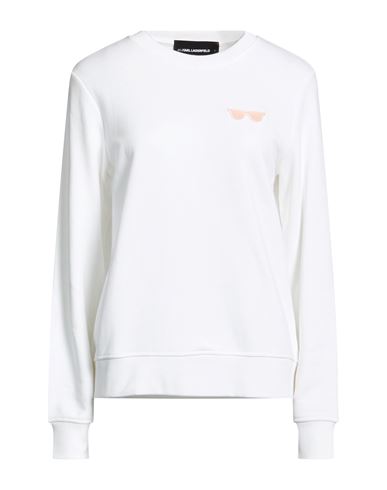 Karl Cares Woman Sweatshirt White Size S Organic cotton