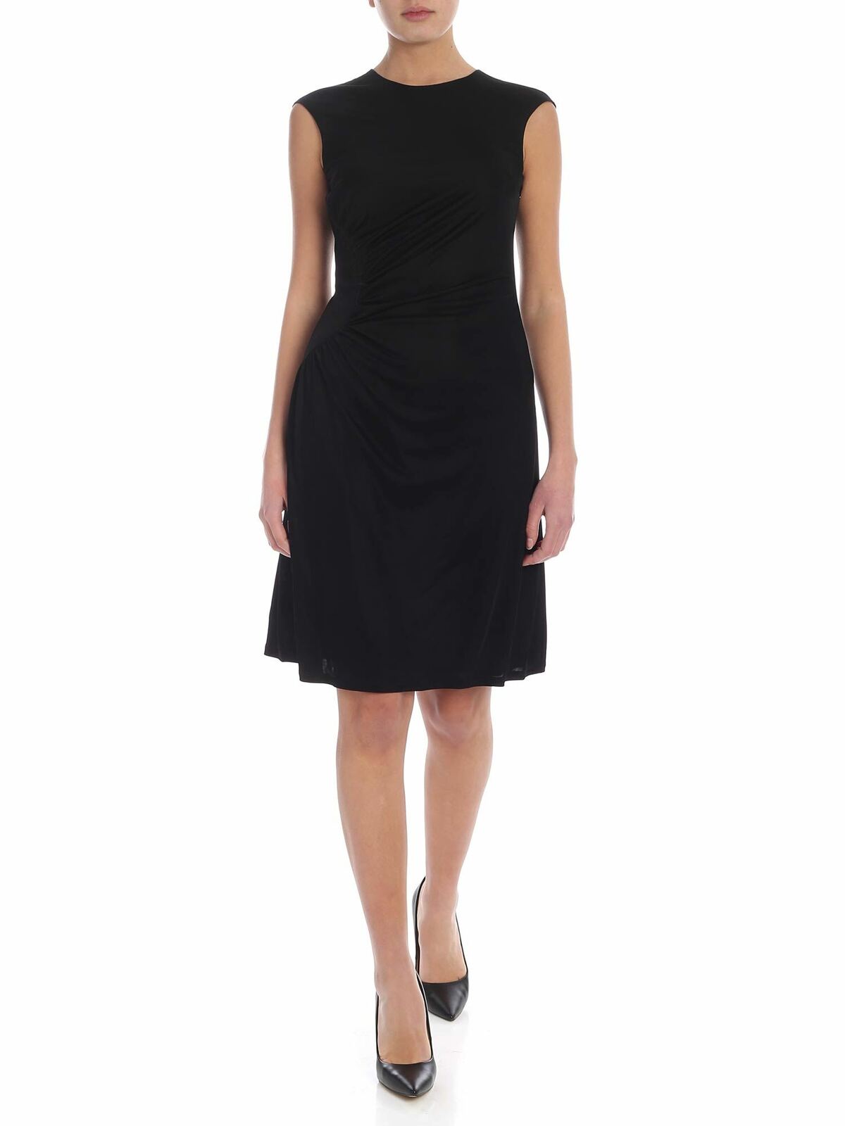 Scars embroidery dress in black