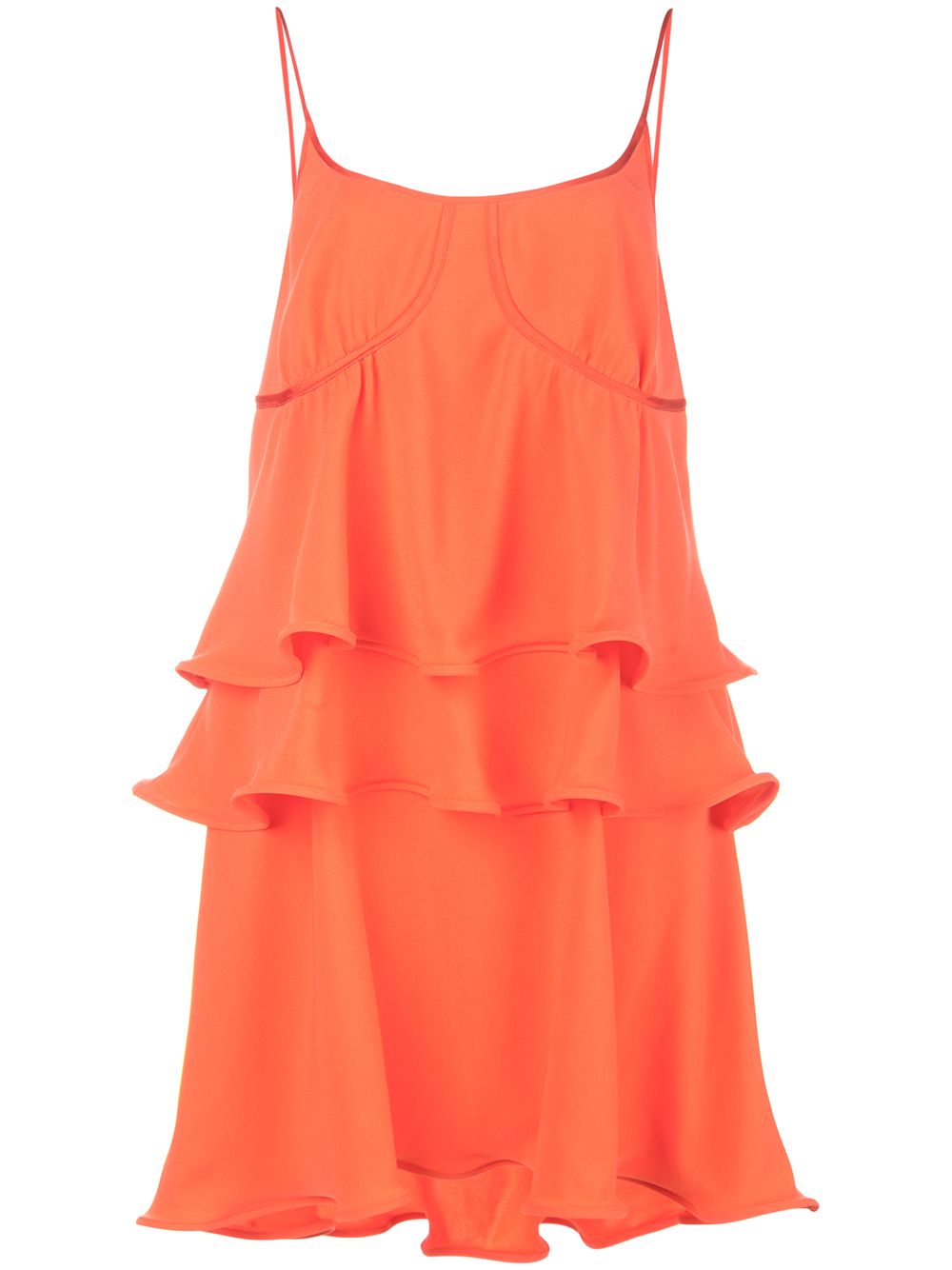 Ruffle detail dress - Orange