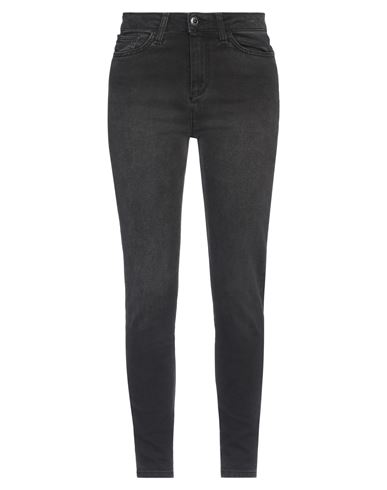 Woman Jeans Black Size 26 Cotton, Elastane