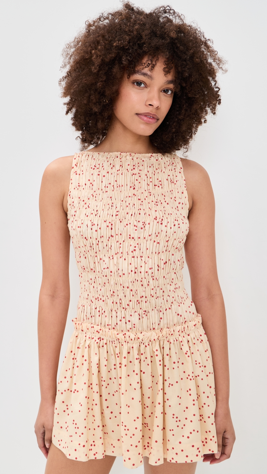 Gala Mini Dress Linnea Dot Panna