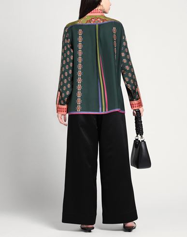Woman Shirt Dark green Size S Silk
