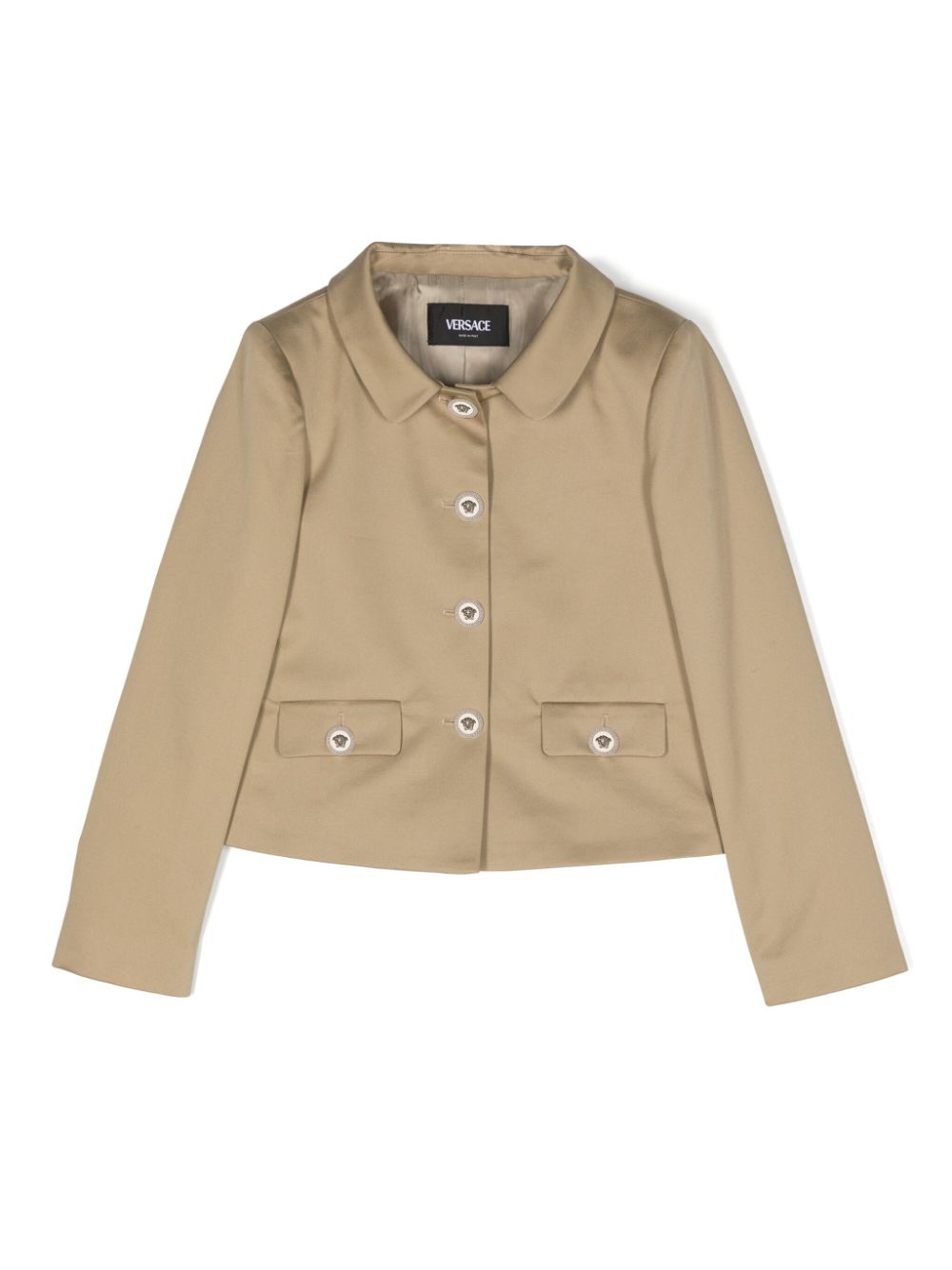 Medusa Head-buttons jacket - Neutrals