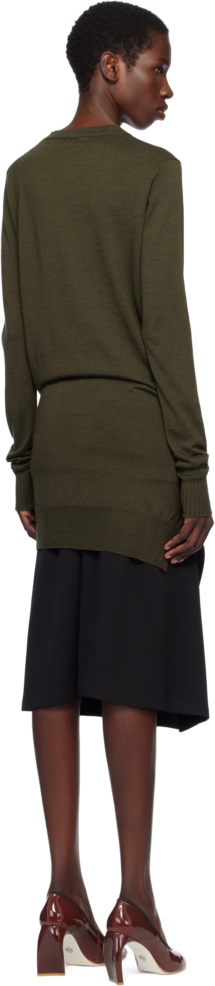 Stella McCartney Khaki Mixed Wool Sweater