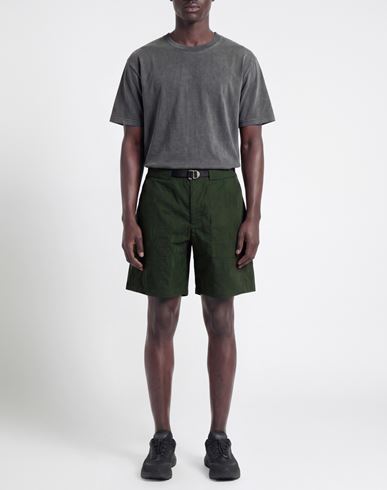 Man Shorts & Bermuda Shorts Green Size L Cotton