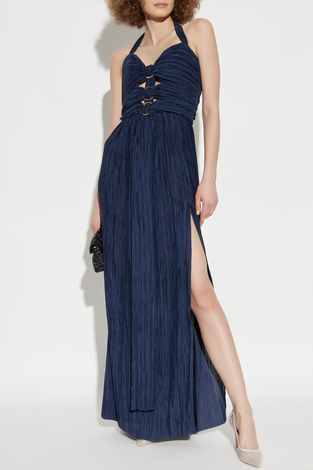 Ruched Dress `NAILAH’, Women's, Navy Blue