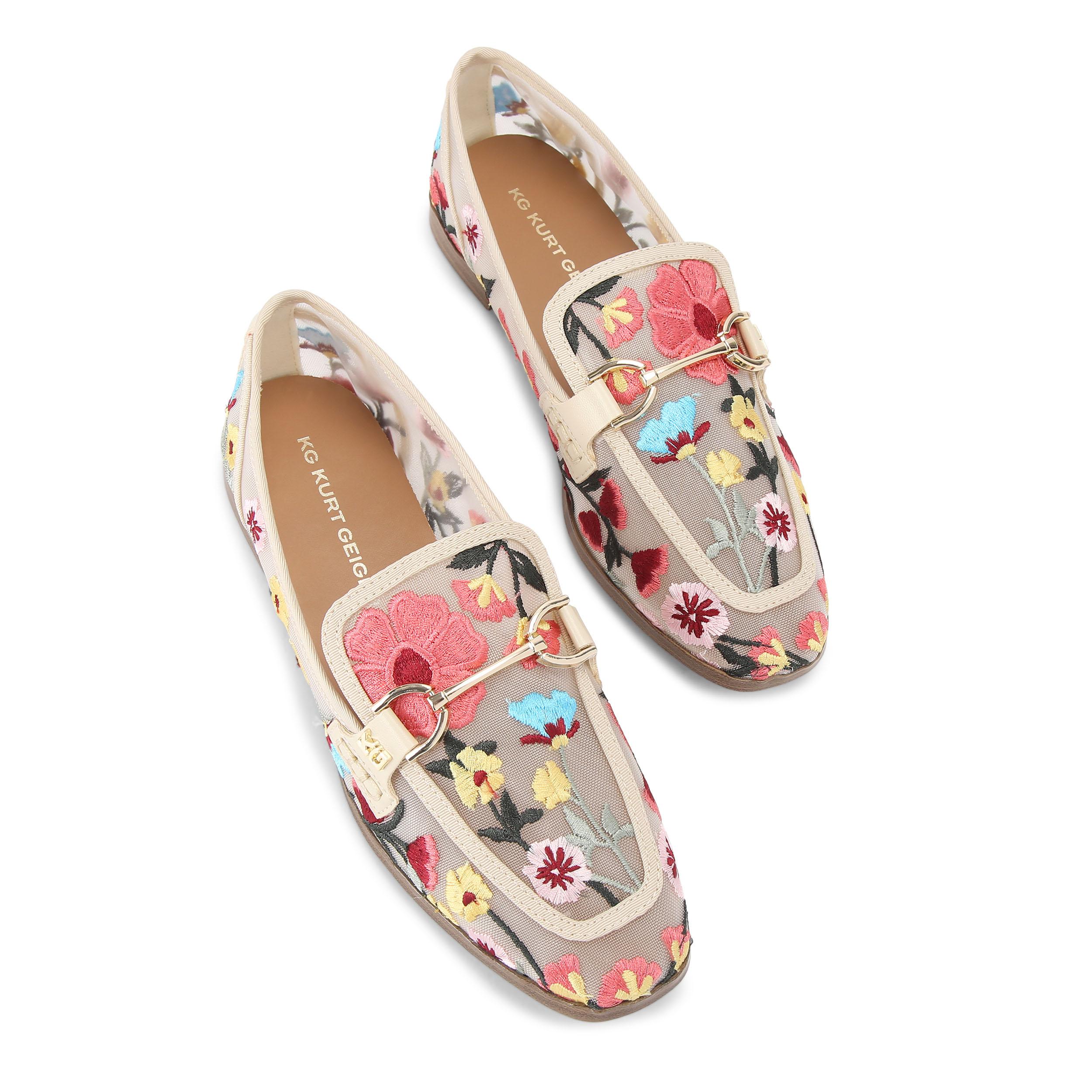 KG Kurt Geiger Womens Madeline Loafers - White Fabric