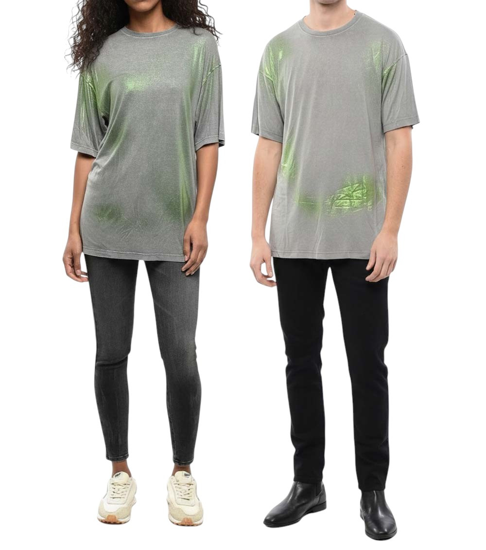 Grey Solid Crew Neck Unisex T-Shirt