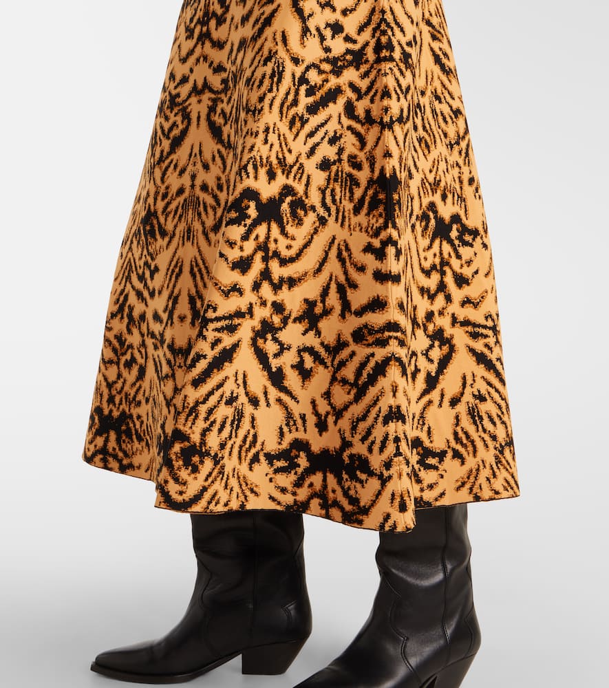 Lani jacquard midi skirt