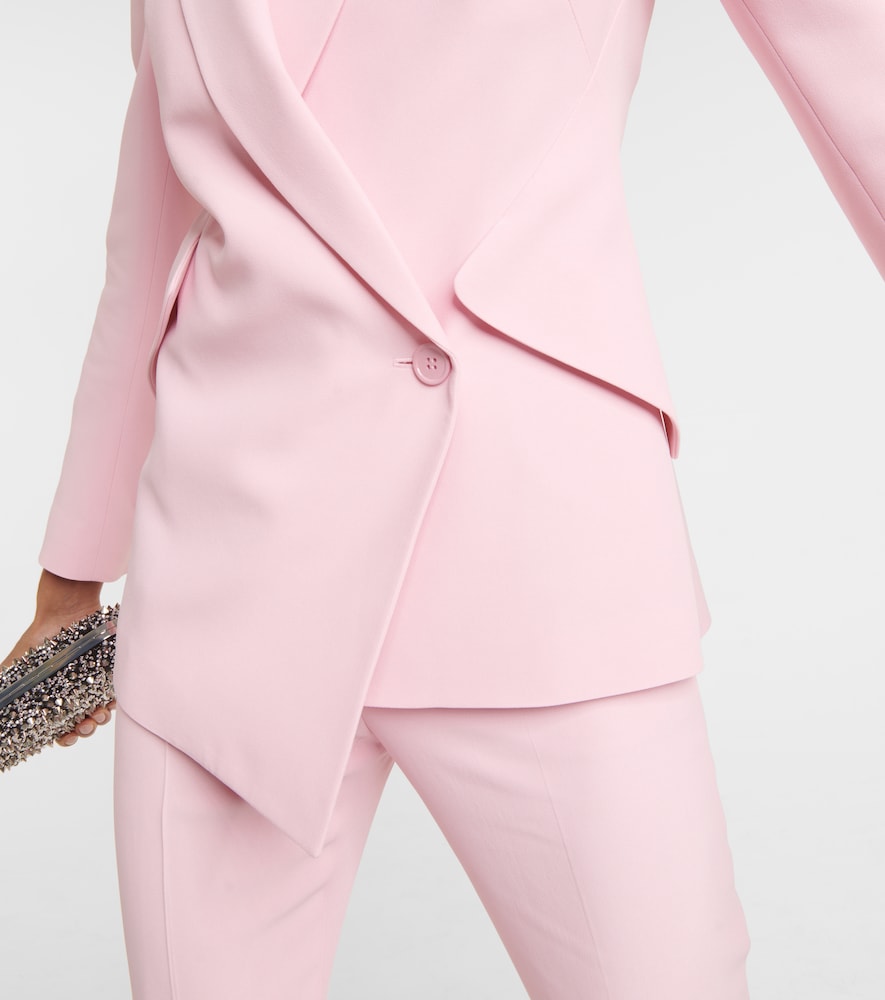 Asymmetric crêpe blazer