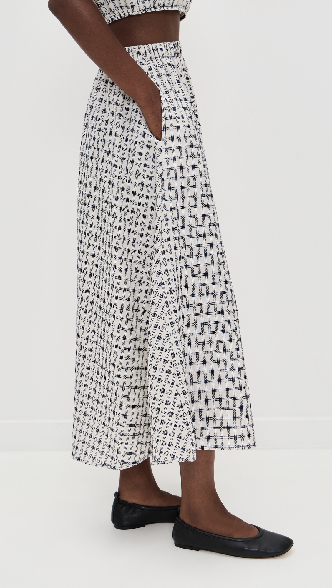 Martha Skirt Gunmetal Plaid