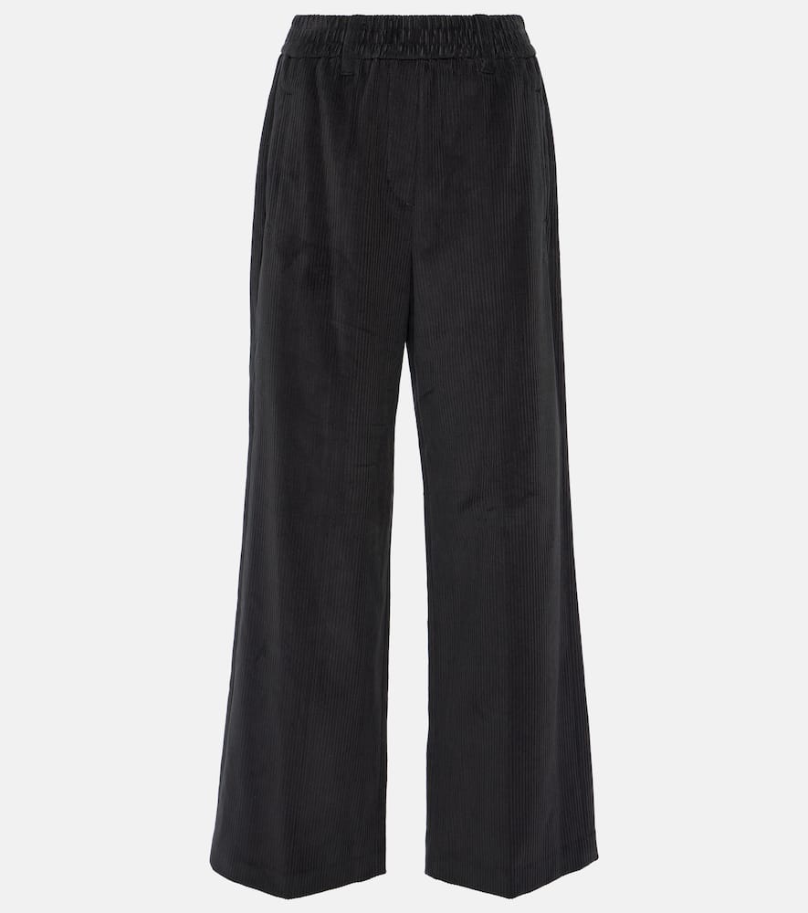 Corduroy wide-leg pants