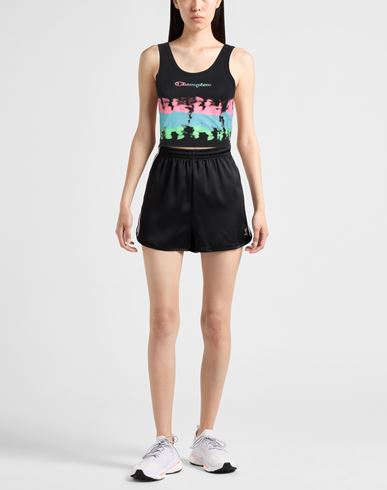 Woman Top Black Size L Cotton, Elastane