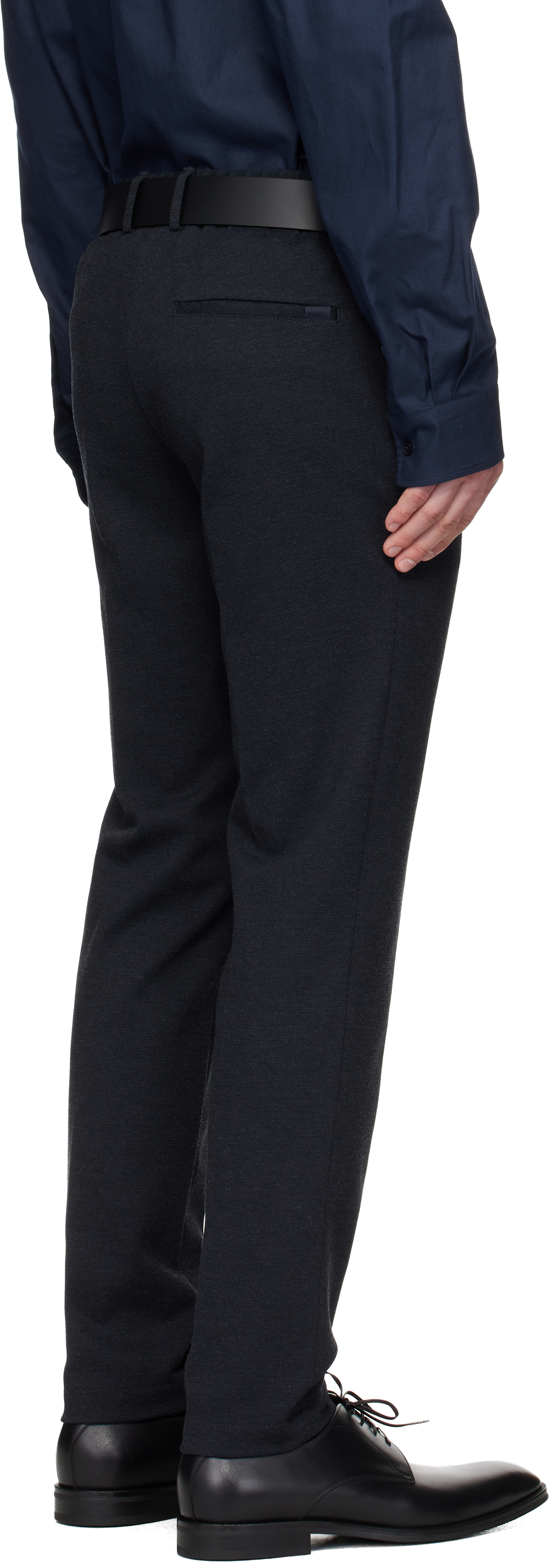 Navy Slim-Fit Trousers