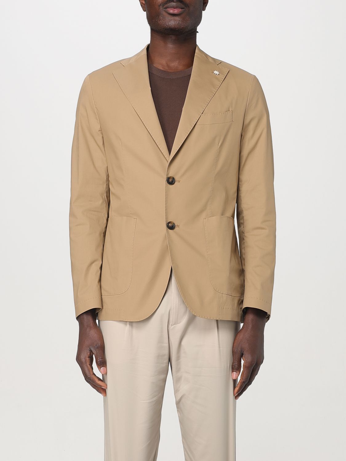 Blazer Men color Beige