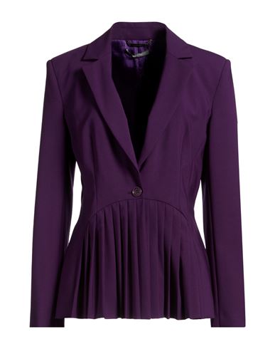 Woman Blazer Purple Size 2 Virgin Wool, Elastane