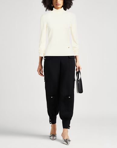 Woman Turtleneck Ivory Size 8 Viscose, Polyamide