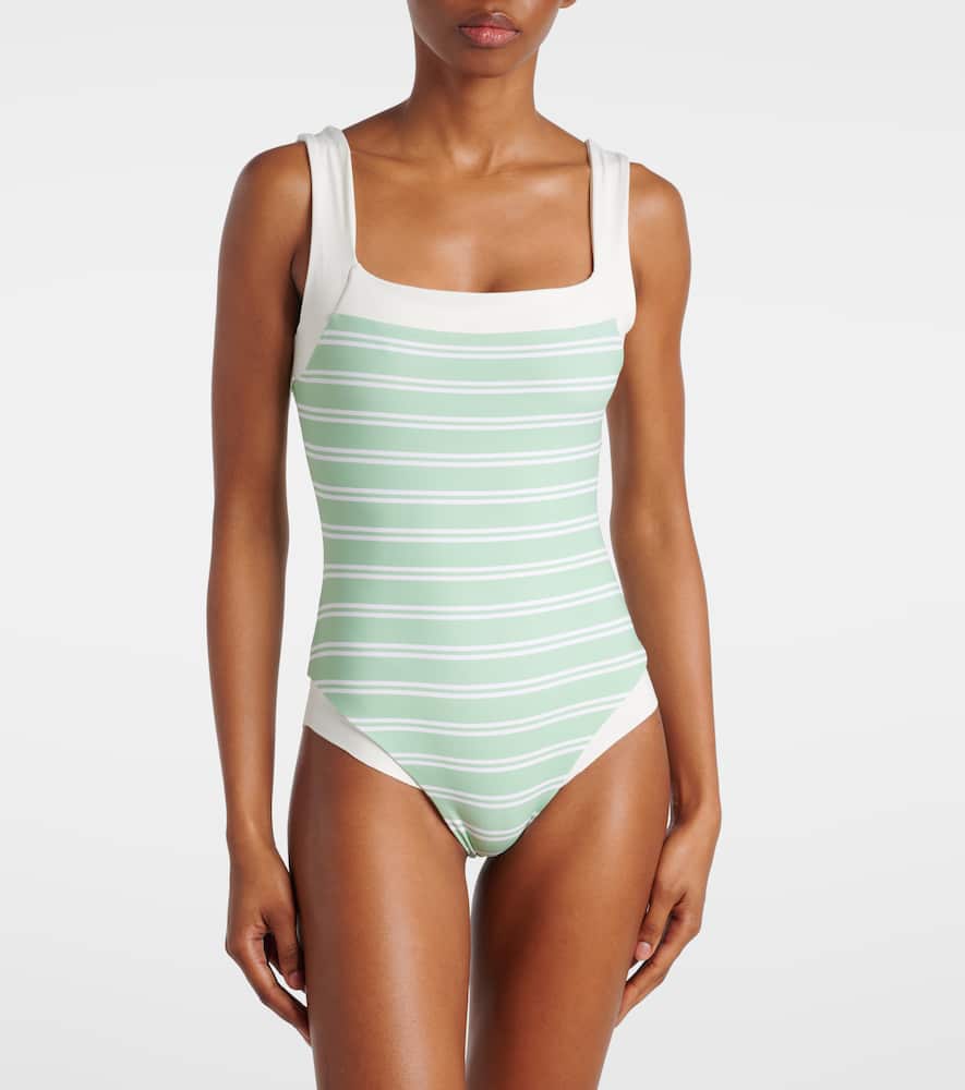 Bianco striped swimsuit