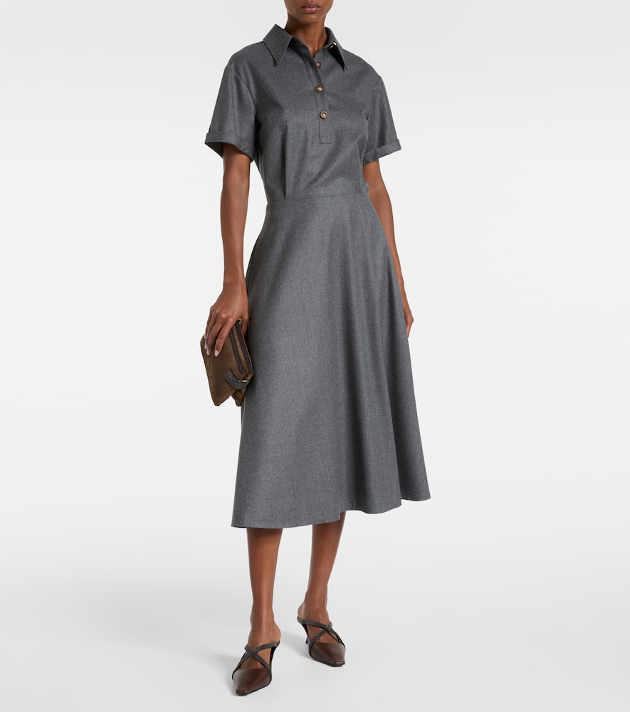 Virgin wool shirt dress