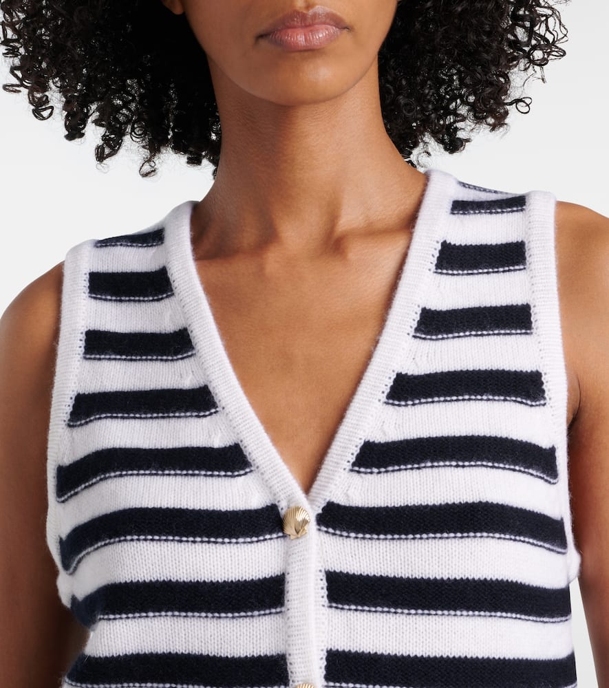 Striped cashmere sweater vest