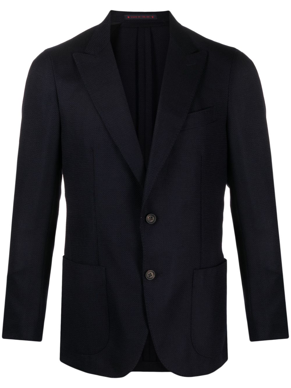 Single-breasted virgin wool blazer - Blue