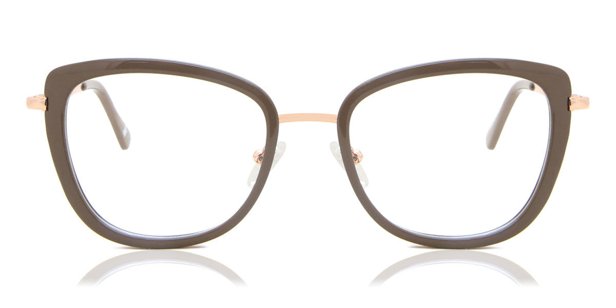 Occhiali da Vista per Donna Montatura Completa Cat Eye in Marroni - Anti Luce Blu - SmartBuy Collection Solo Montatura