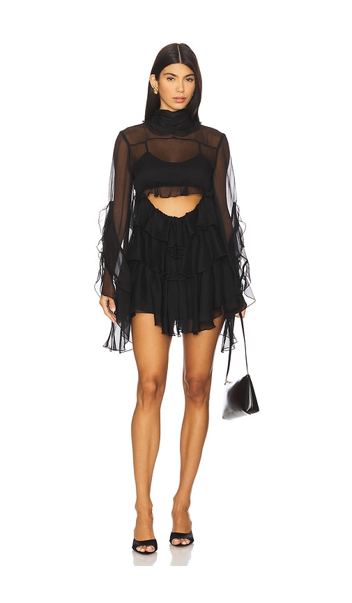 Bardot Anyssa Ruffle Mini Dress in Black. 12 also , 2, 4