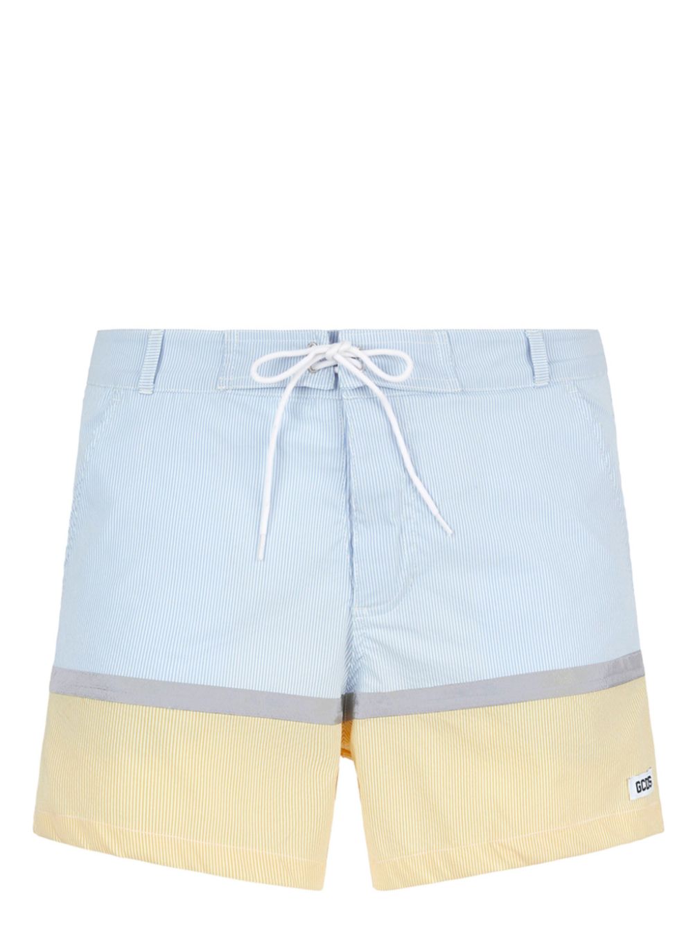 Striped drawstring swim shorts - Blue