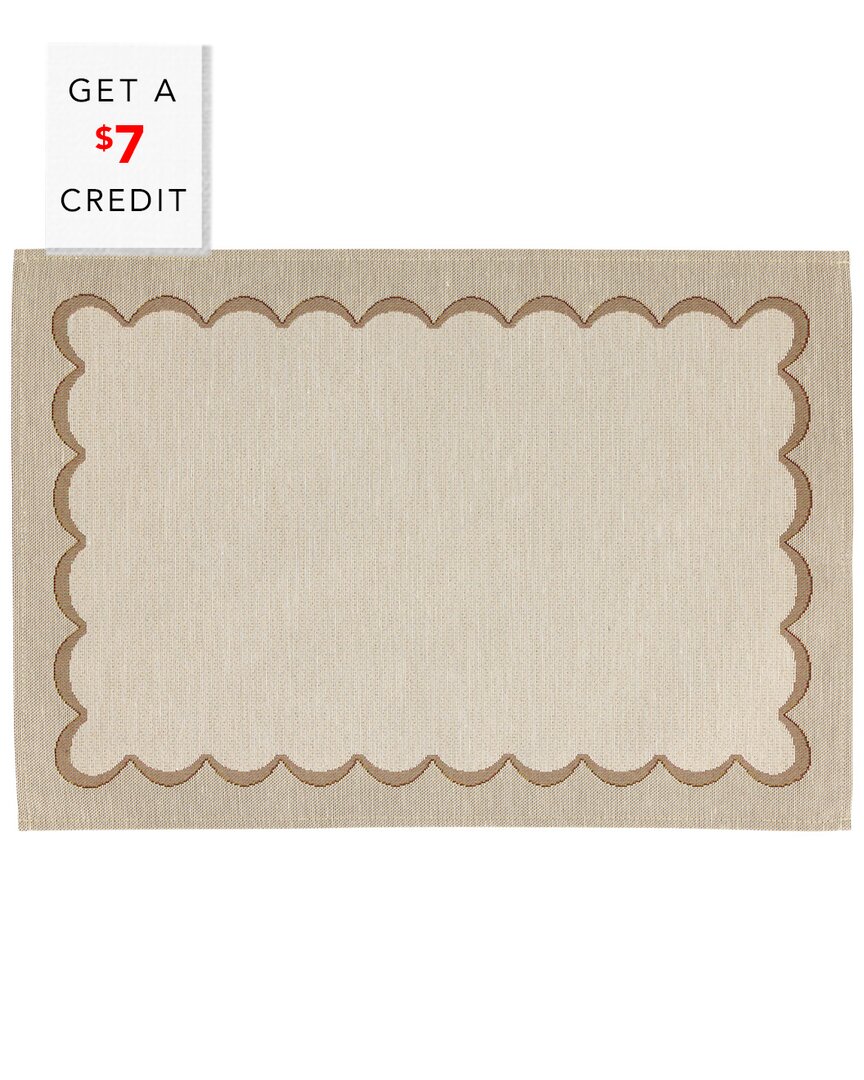 Tavola Natural Scalloped Placemats (Set Of 4) With $7 Credit