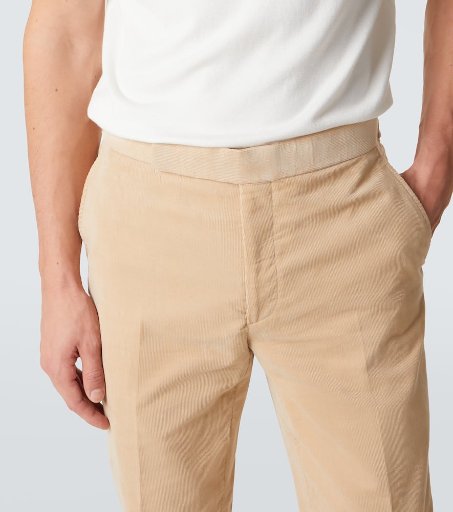 Cotton corduroy straight pants