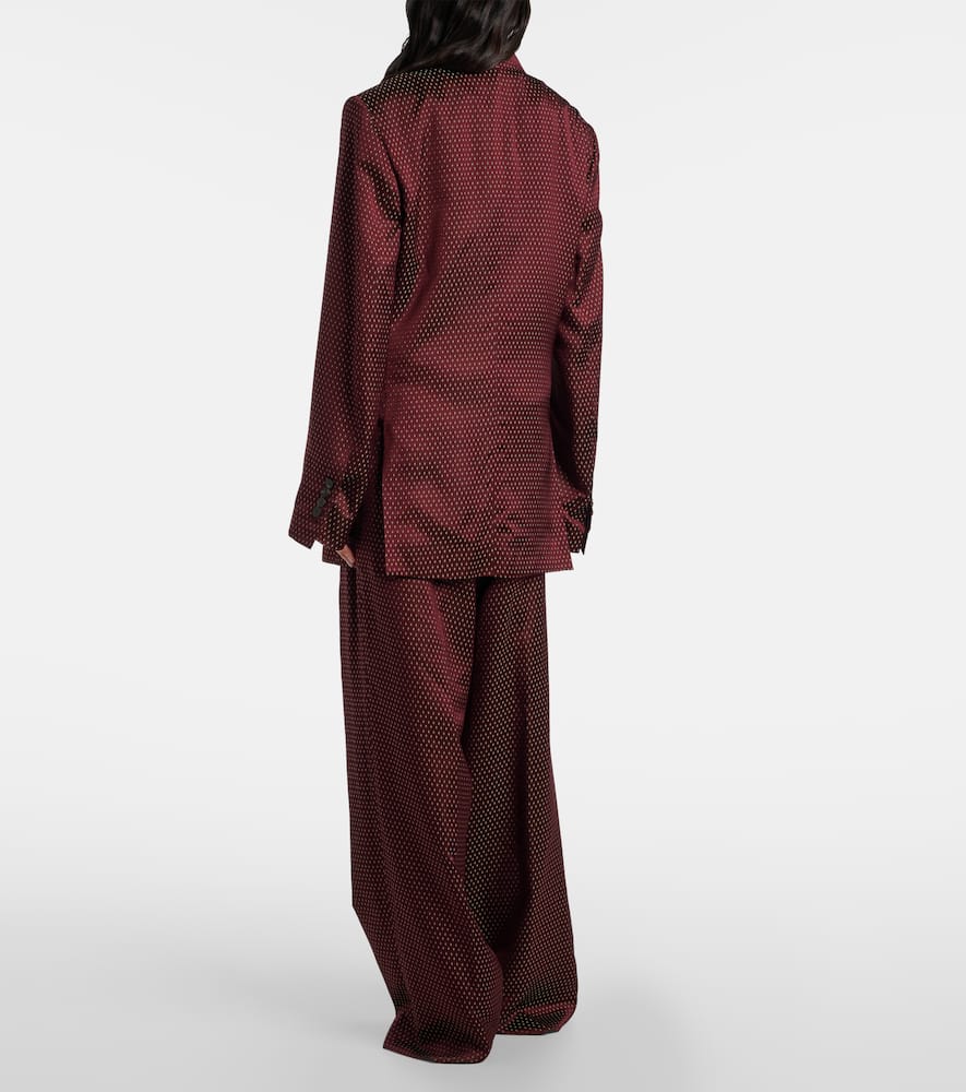 Belted high-rise wide-leg pants