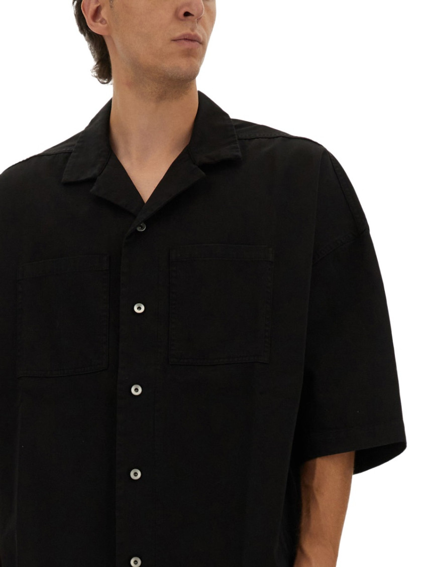 Black Oversized Solid Shirt