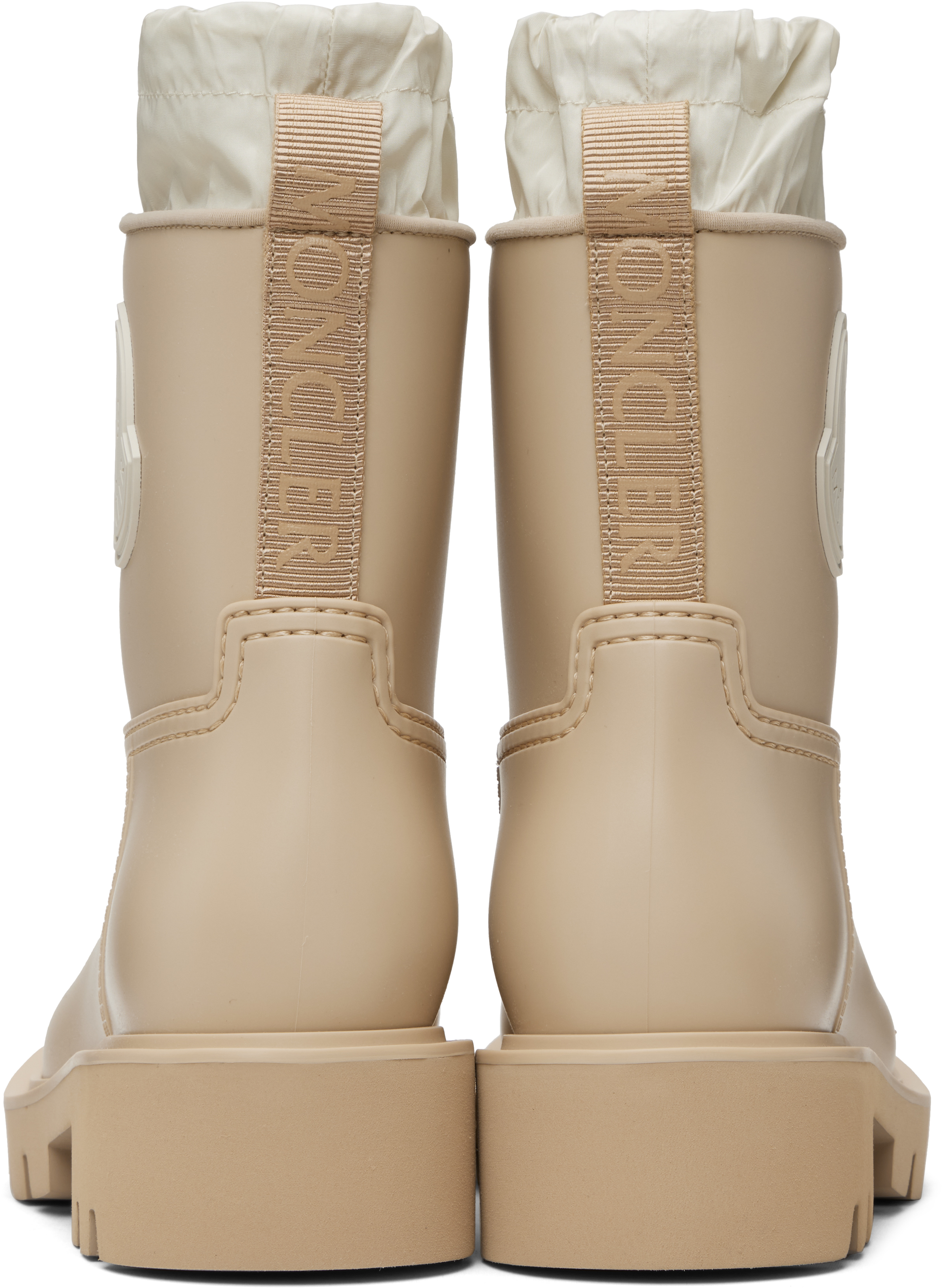 Beige Kickstream Rain Boots