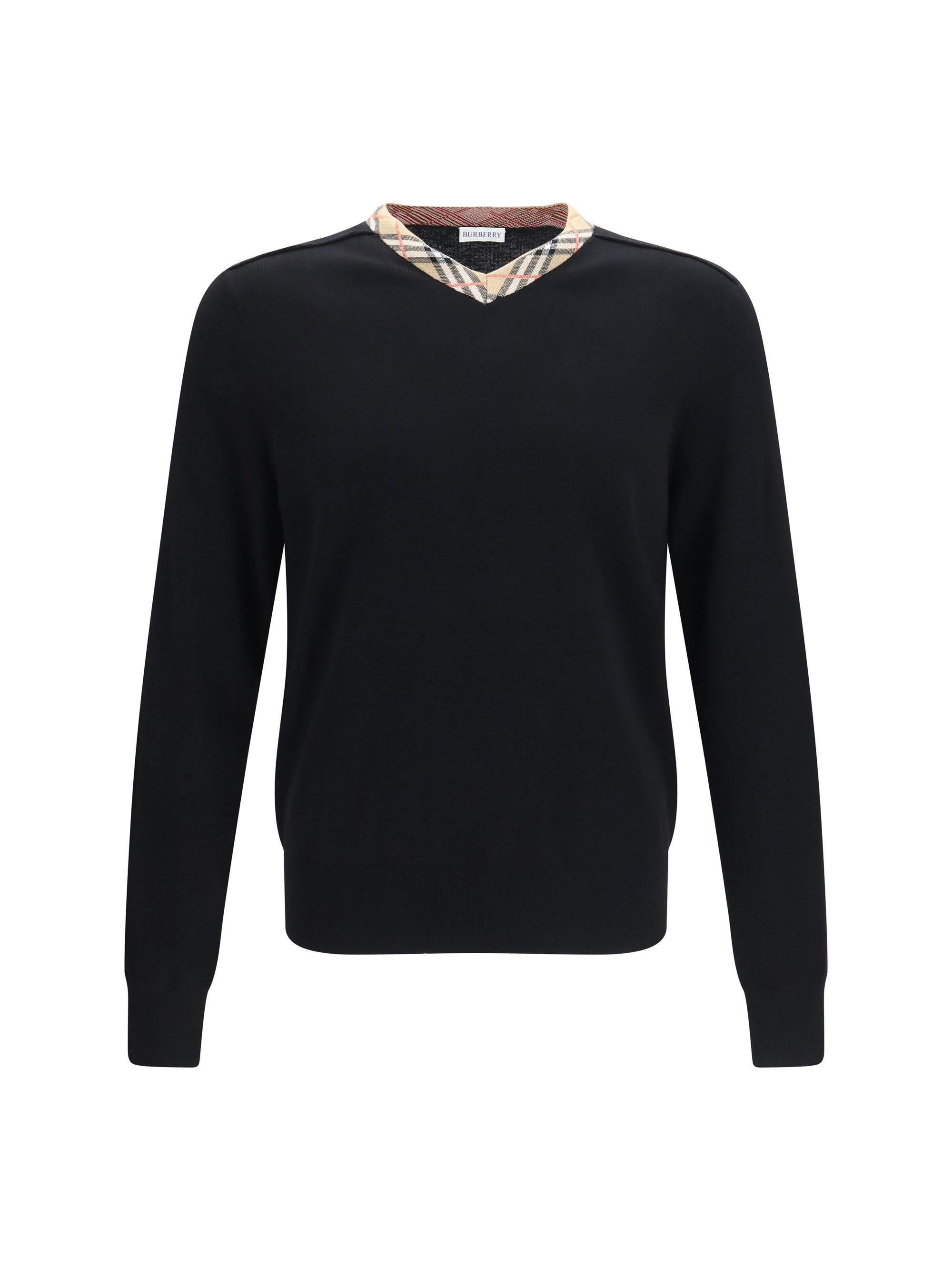 Check Sweater — Black