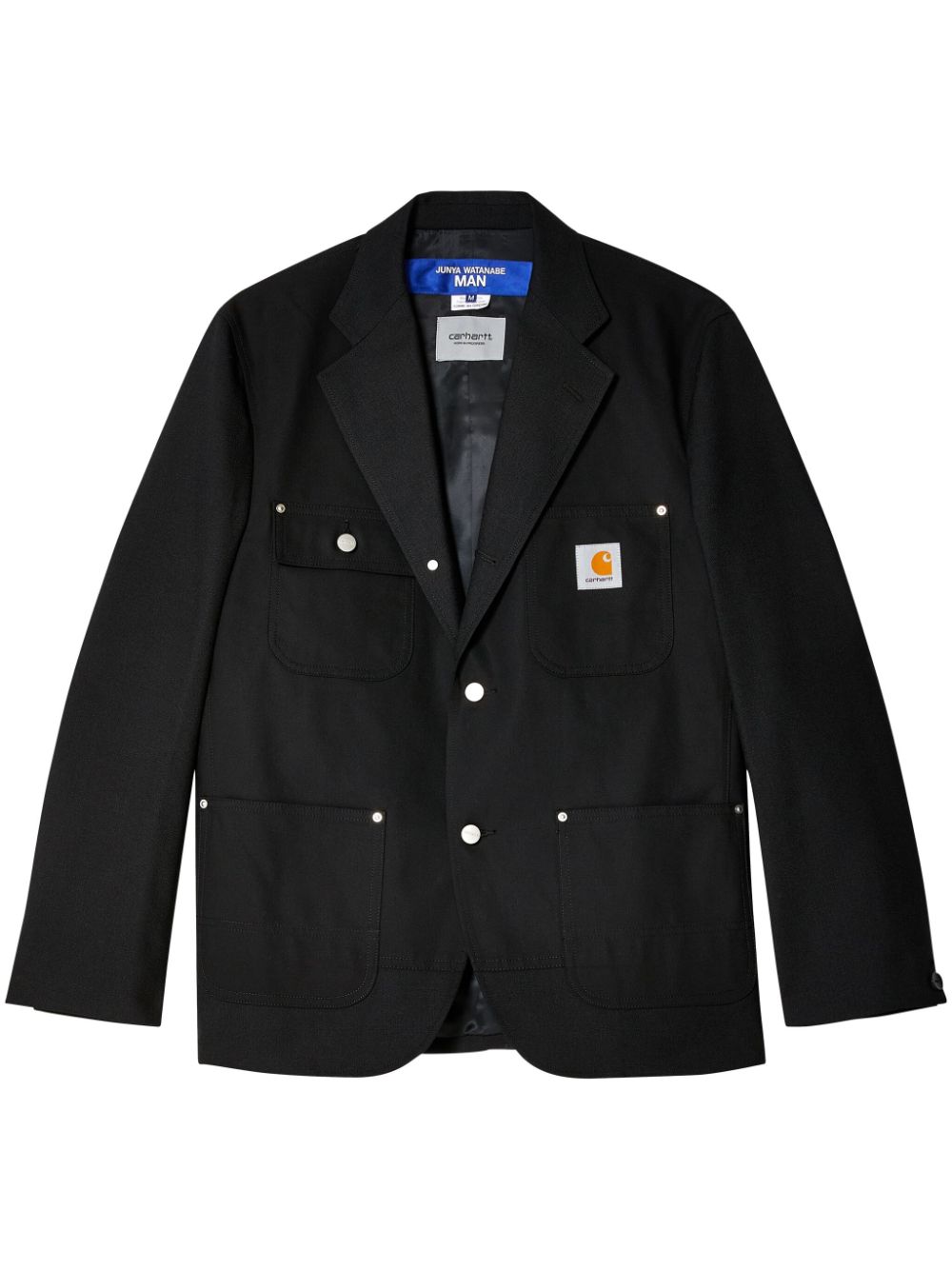 Single-breasted wool blazer - Black