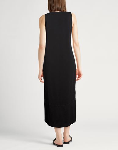 Woman Midi dress Black Size M Cotton