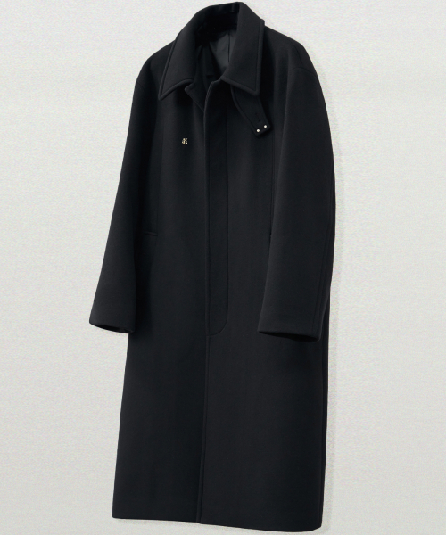 Refined Wool Balmacaan Coat