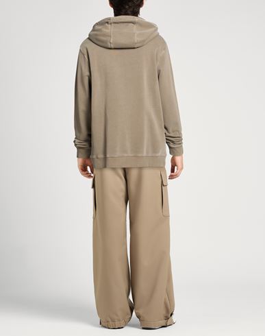 Man Sweatshirt Khaki Size S Cotton