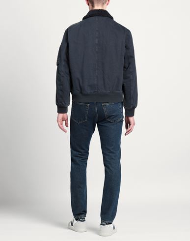 Man Denim outerwear Blue Size M Cotton