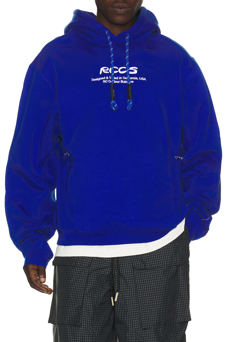 RC Outdoor Supply Script Hoodie in Cobalt - Royal. M also in L, S, XL/1X