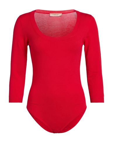 Woman Bodysuit Red Size XL Viscose, Polyester