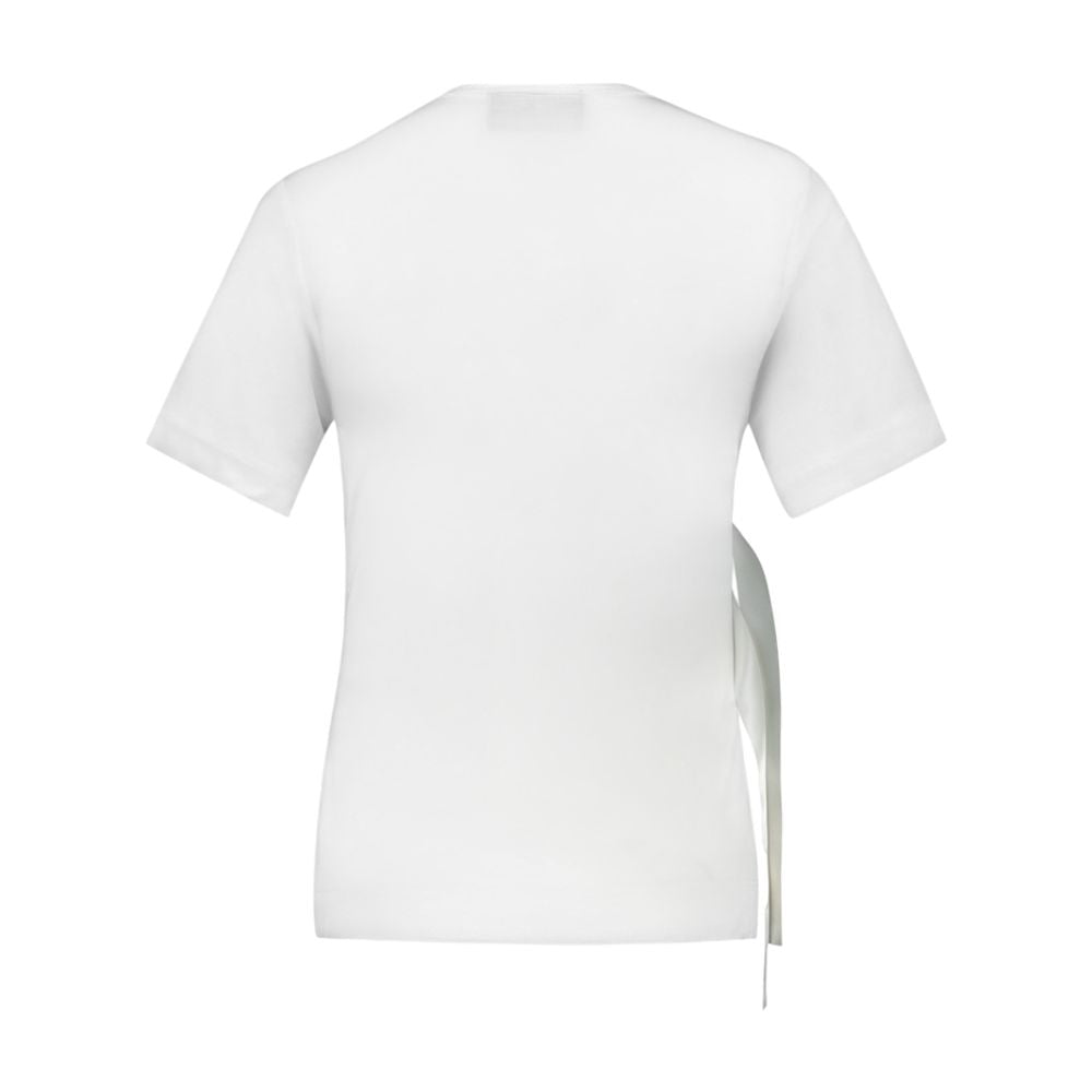 Bow Sash Lyocell T-Shirt — Ivory