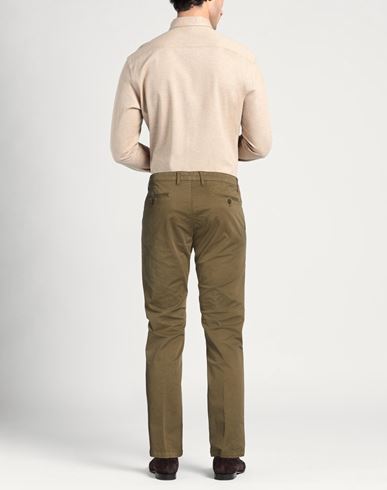 Man Pants Military green Size 40 Cotton, Elastane