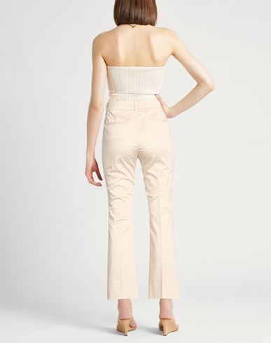 Woman Pants White Size 4 Cotton, Elastane